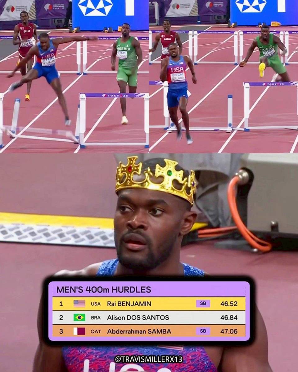 仍跑出, 奥运金牌后, 行的世界田